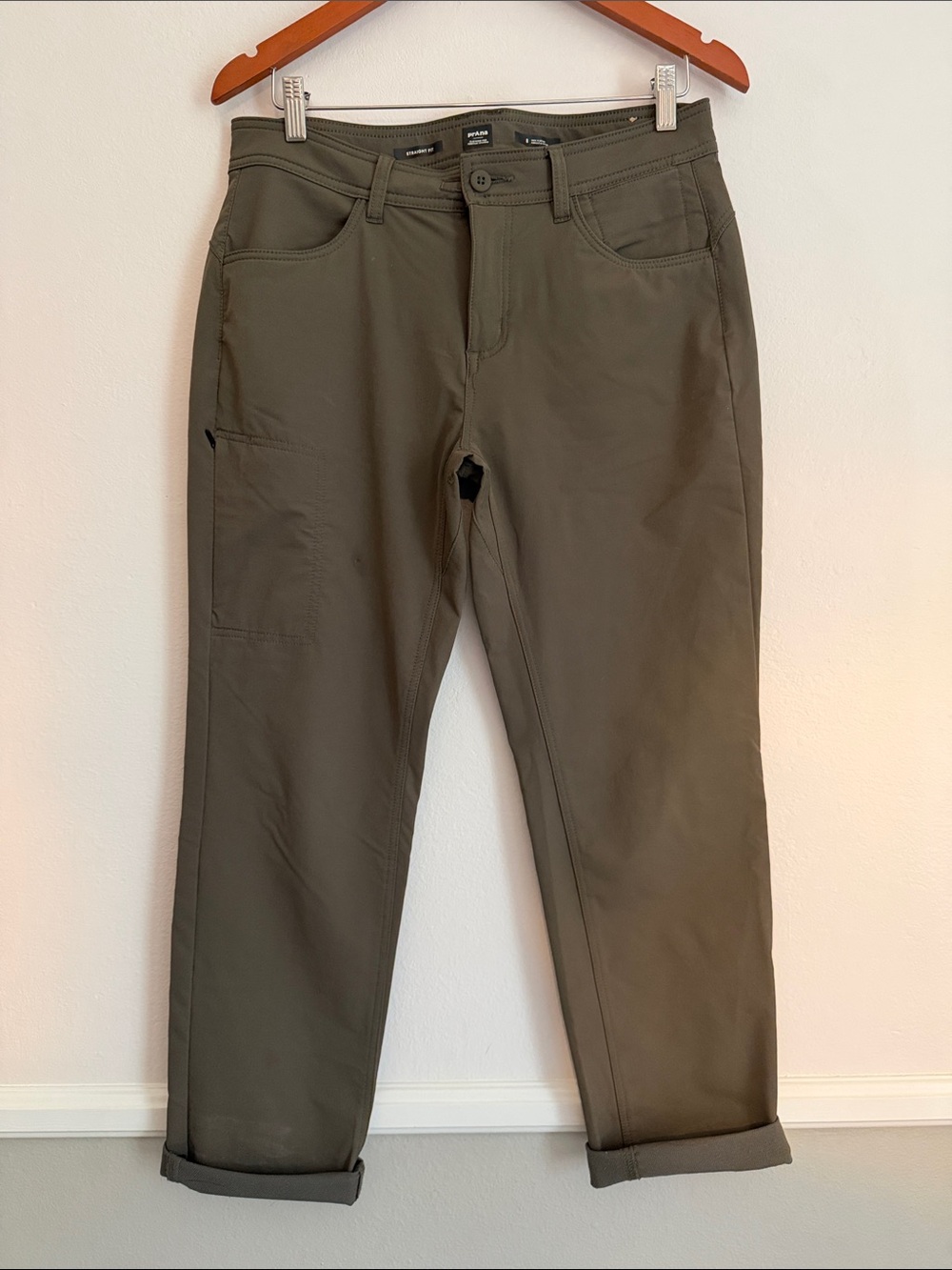 Prana Women's Straight Fit Pants in Olive